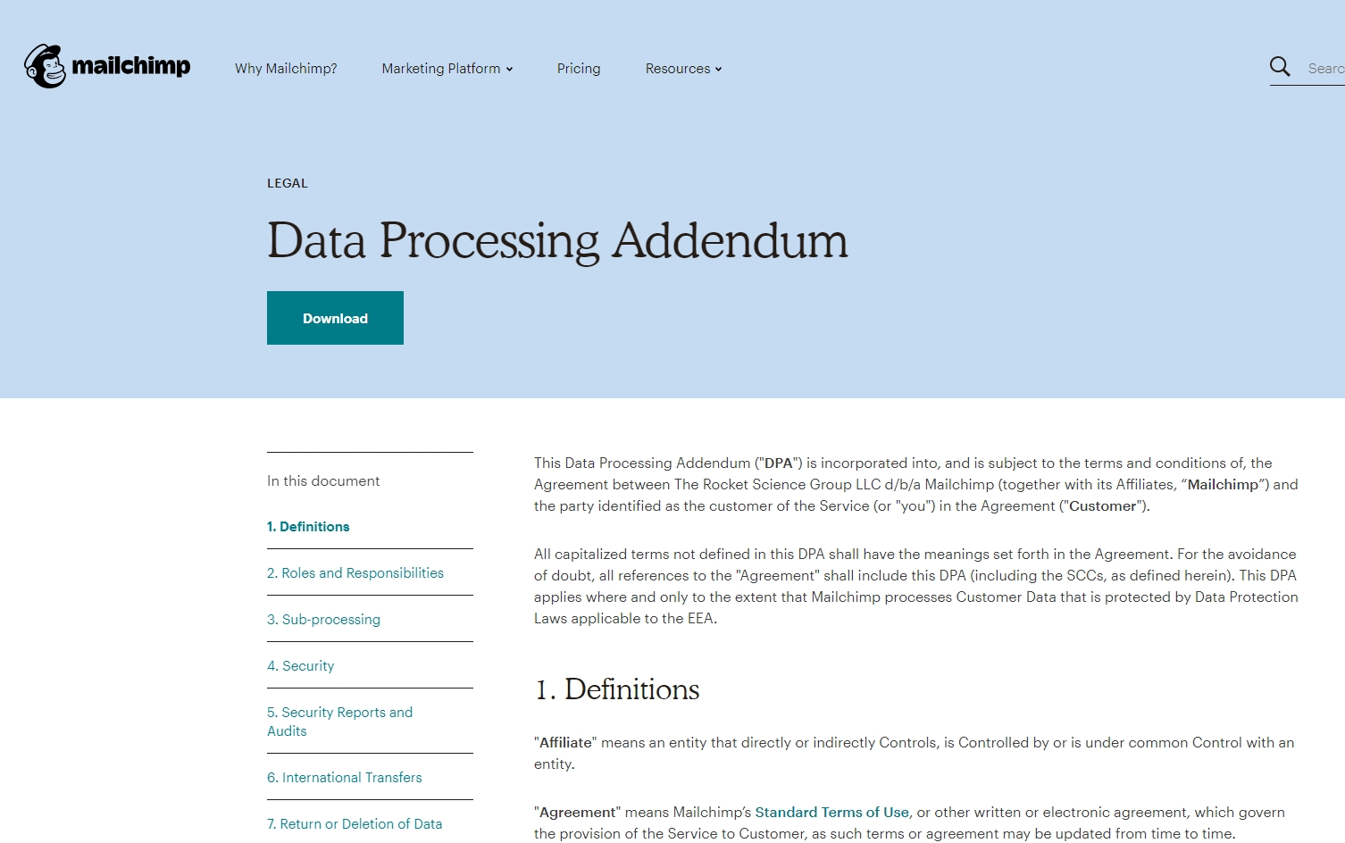 Knowmad Lawyer - Mailchimp Data Processing Addendum